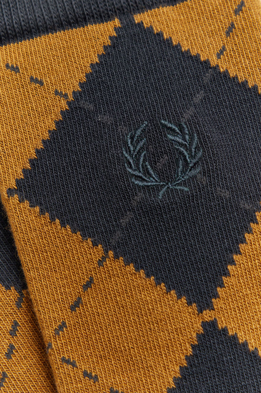 C2151 Argyle Jacquard Sock (Navy)