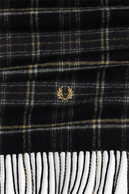 C3340 Lambswool Scarf (Black / Champagne)