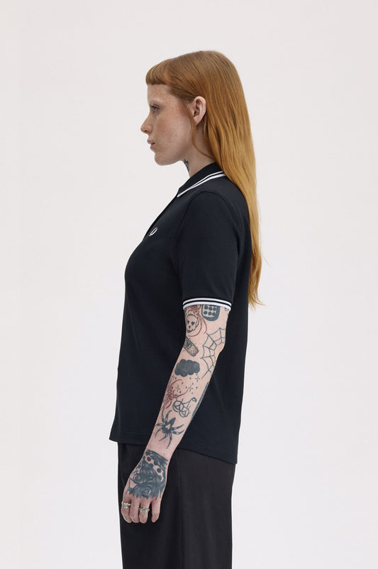 G3600 The Fred Perry Shirt (Black / White / White)