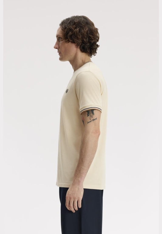 M1588 Twin Tipped T-Shirt (Oatmeal / Bronze / Navy)