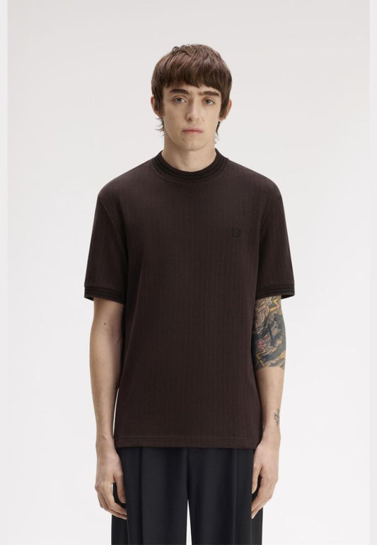 M8679 Ribbed Jersey T-Shirt (Rich Brown)