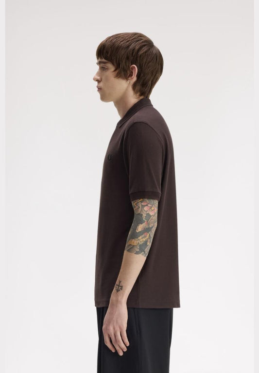 M3400 Crepe Piqué Polo Shirt (Rich Brown)