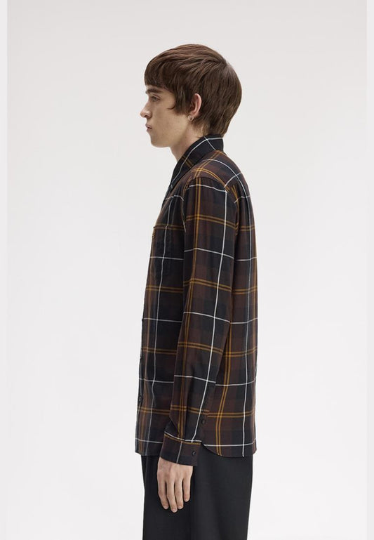M3457 Twill Tartan Shirt (Rich Brown)