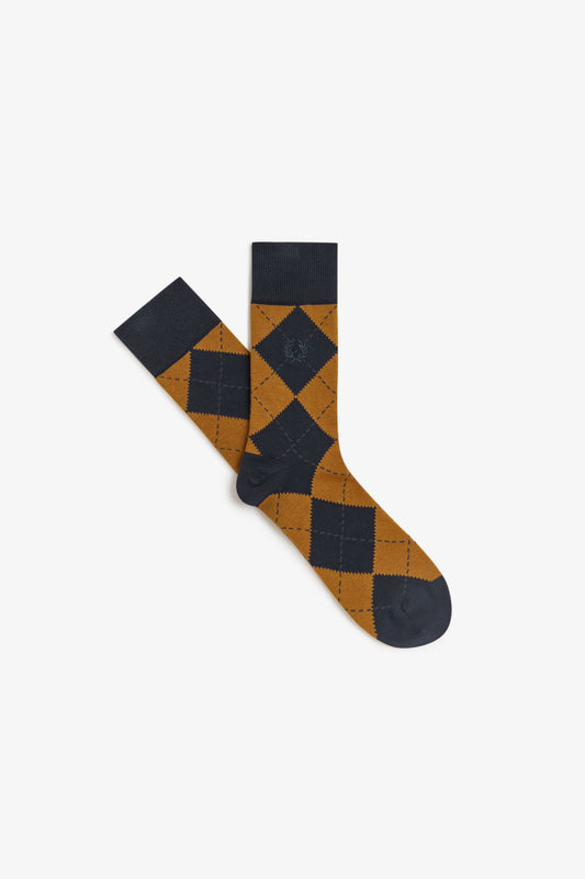 C2151 Argyle Jacquard Sock (Navy)