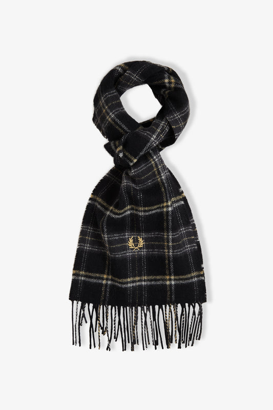 C3340 Lambswool Scarf (Black / Champagne)
