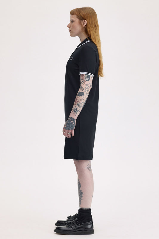 D3600 Twin Tipped Fred Perry Shirt Dress (Black)
