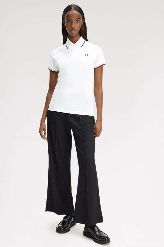 G12 The Fred Perry Shirt (White / Ice / Maroon)