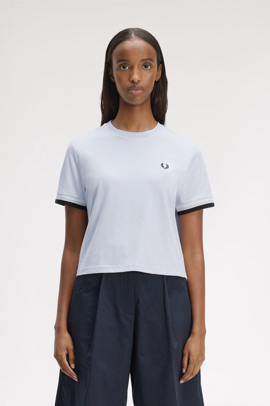 G2179 Bold Tipped T-Shirt (Dusky Blue)