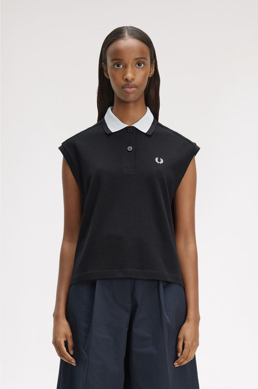 G2181 Mesh Collar Polo Shirt (Black)