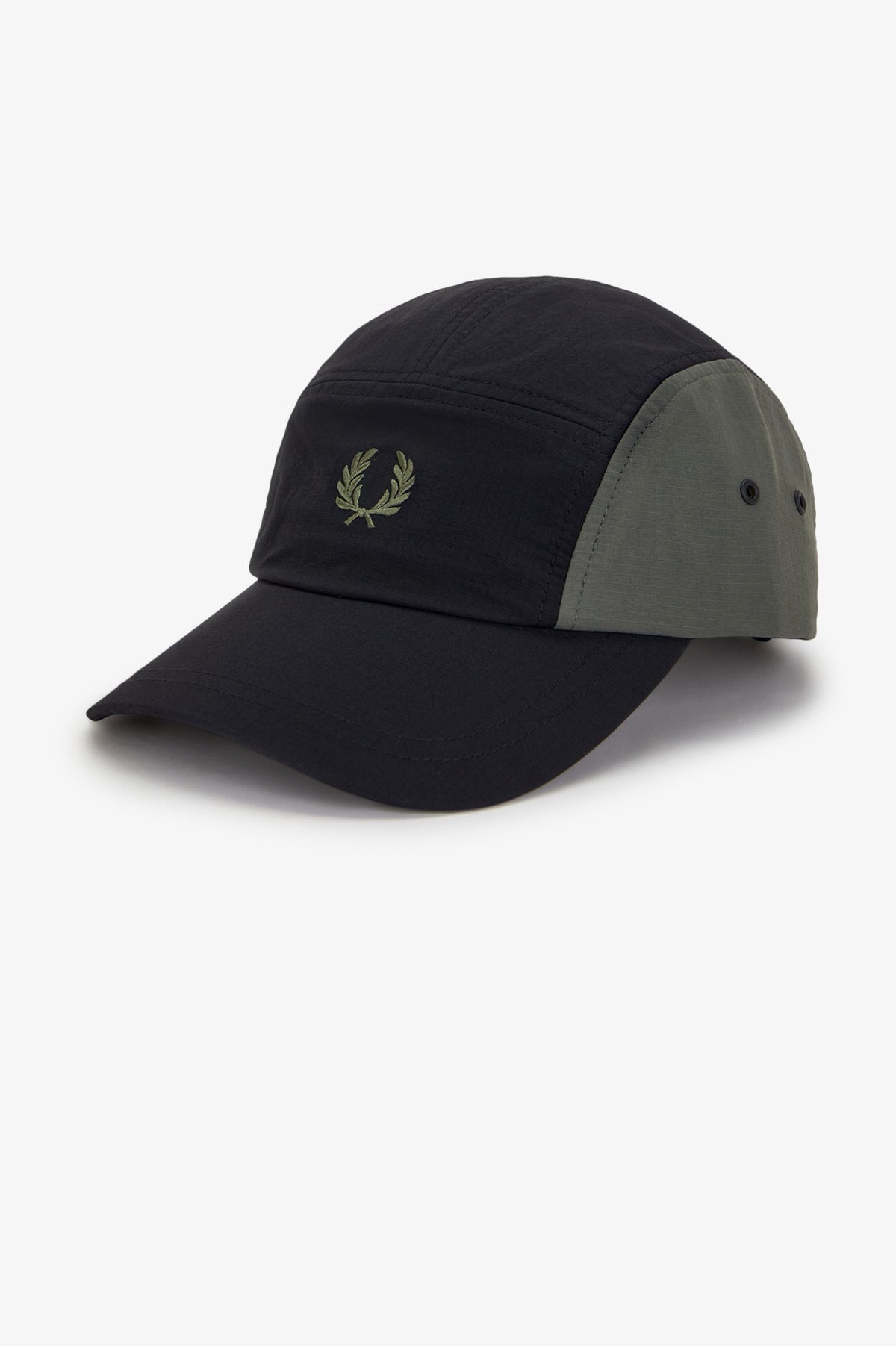 HW3383 Colour Block Ripstop Cap (Black)