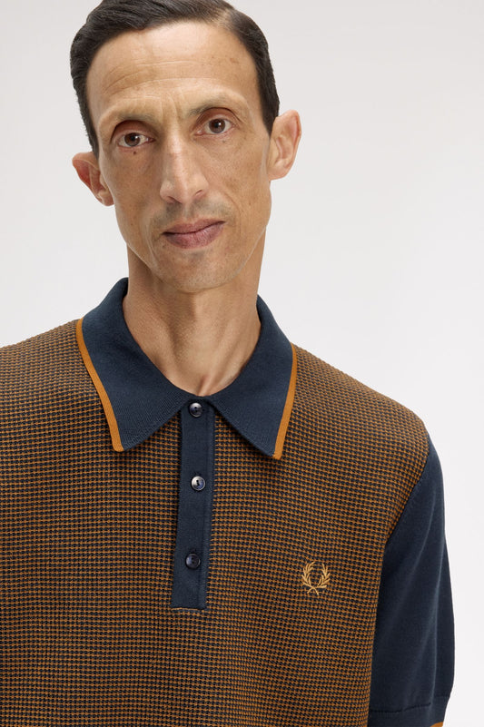 K2307 Tonic Waffle Knitted Shirt (Navy)