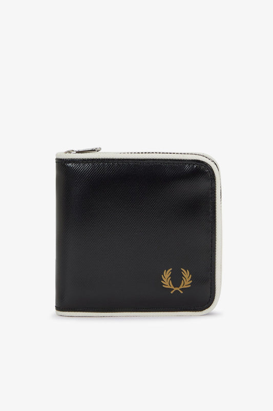 L1195 Classic Zip Around Wallet (Black / Ecru)