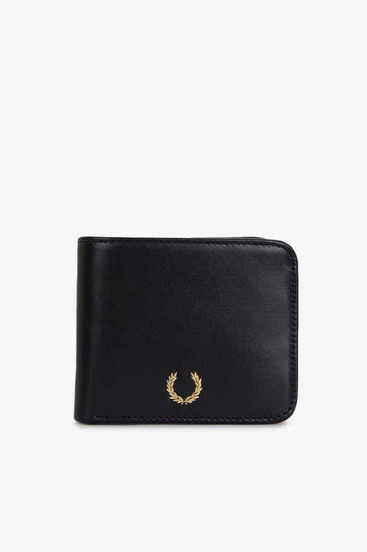L3349 Smooth Leather Billfold Wallet (Black)