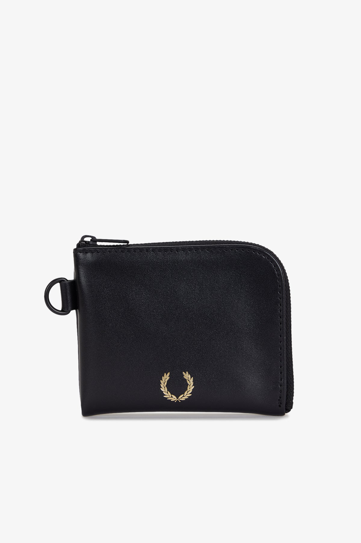 L3350 Smooth Leather Zip Around Wallet (Black)