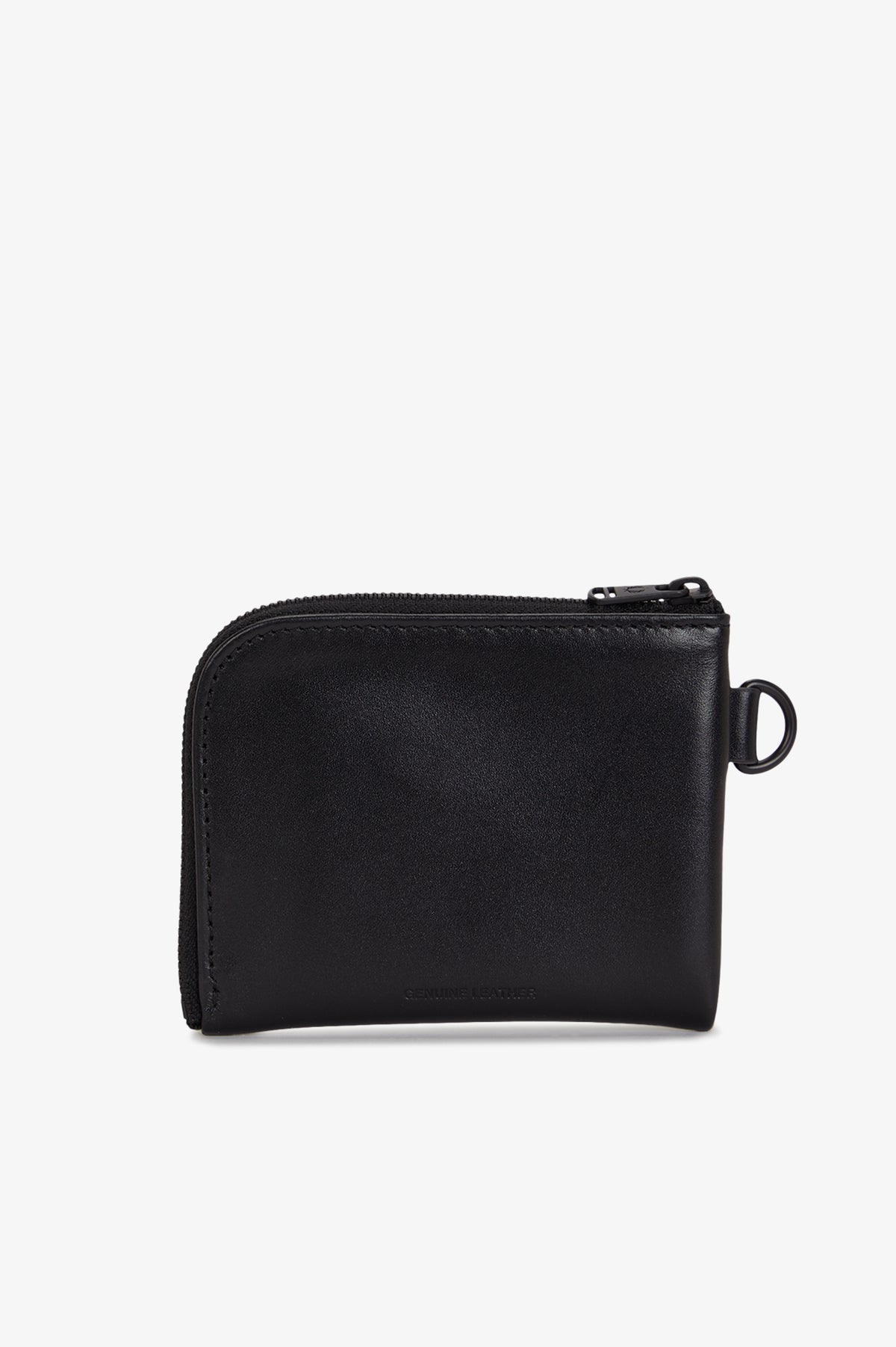 L3350 Smooth Leather Zip Around Wallet (Black)