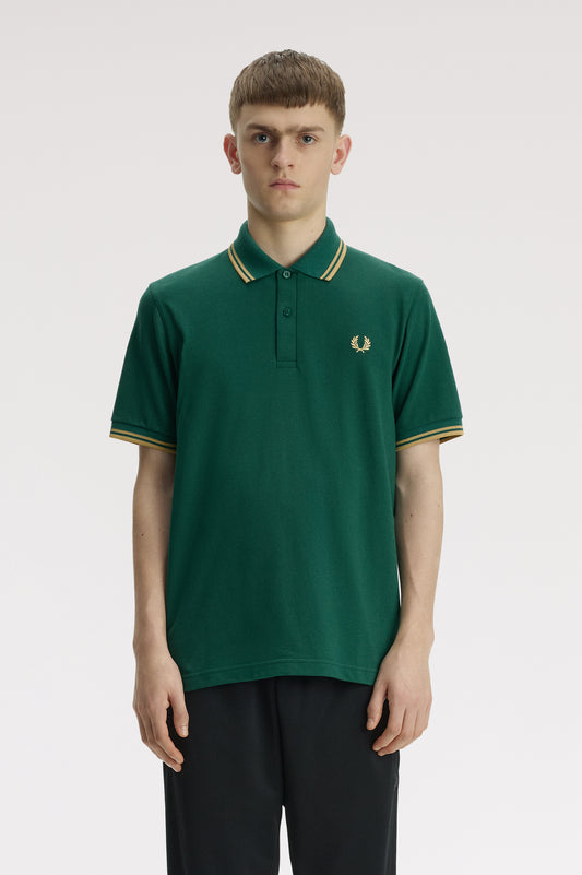 M12 The Fred Perry Shirt (Lawn Green / Champagne / Champagne)