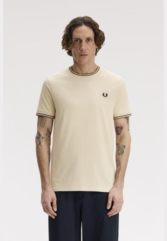 M1588 Twin Tipped T-Shirt (Oatmeal / Bronze / Navy)