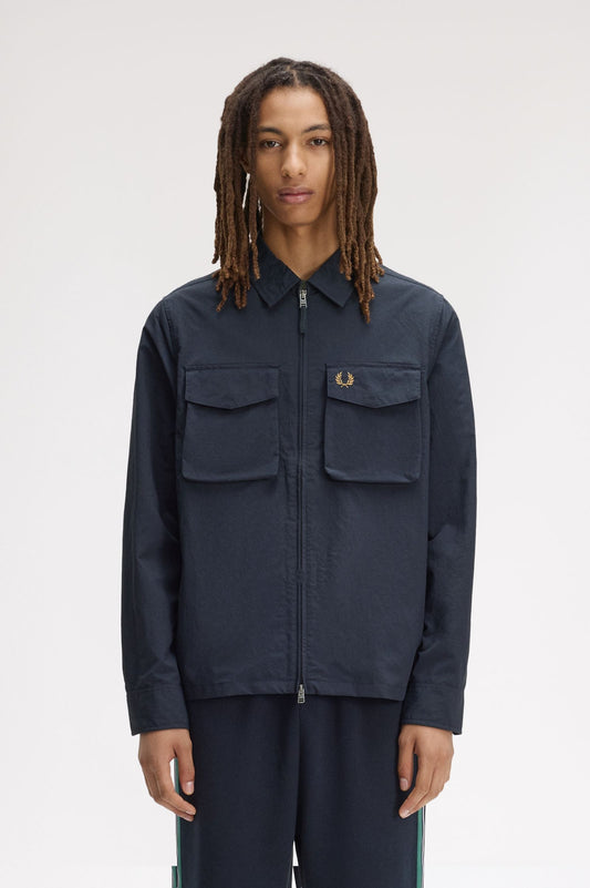 M2402 Ripstop Zip-Through Overshirt (Navy)