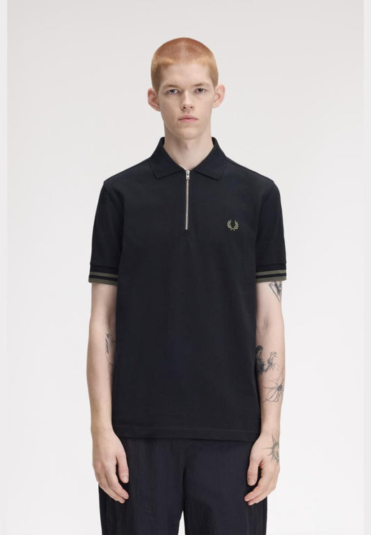 M3387 Bold Tipped Polo Shirt (Black)
