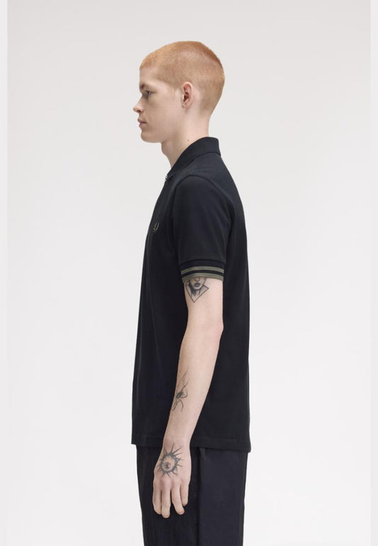 M3387 Bold Tipped Polo Shirt (Black)