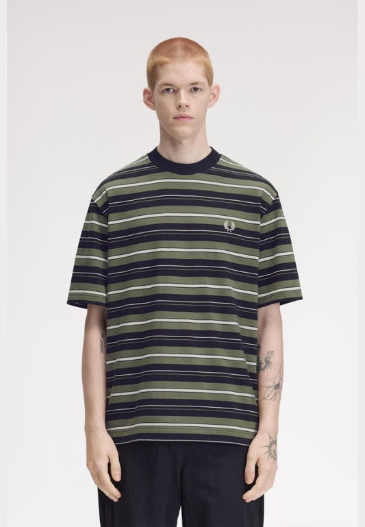 M3482 Heavyweight Striped T-Shirt (Black)