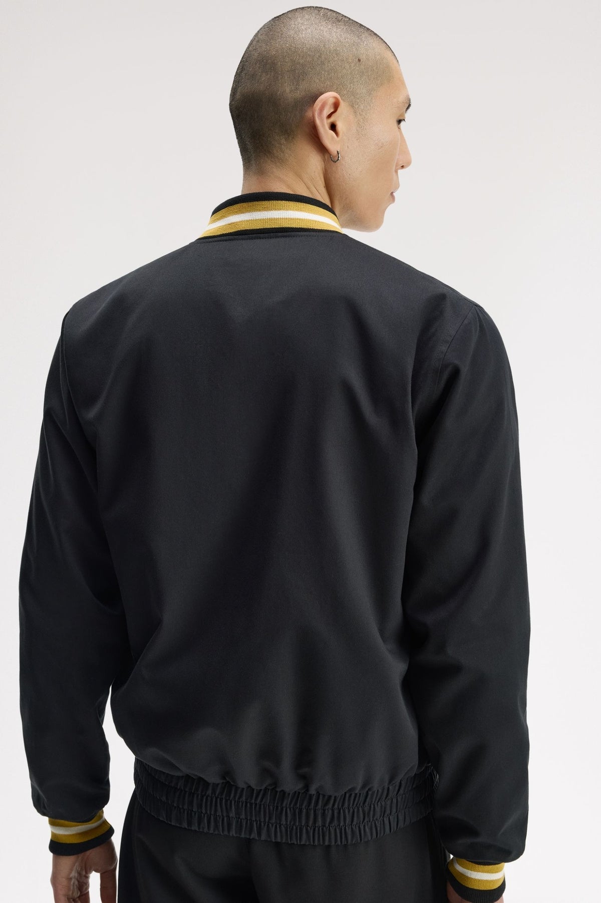 J1331 Twill Tennis Bomber Jacket (Black)