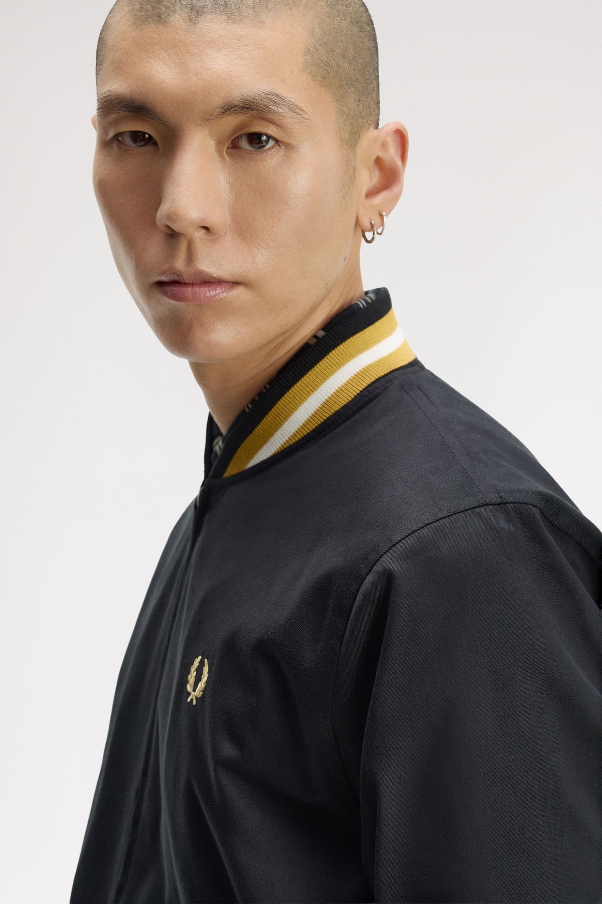 J1331 Twill Tennis Bomber Jacket (Black)