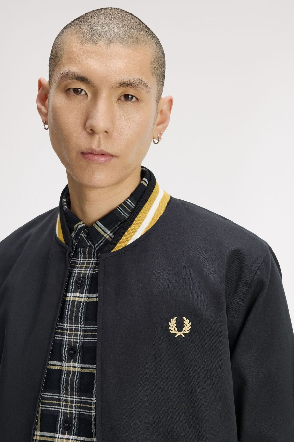 J1331 Twill Tennis Bomber Jacket (Black)