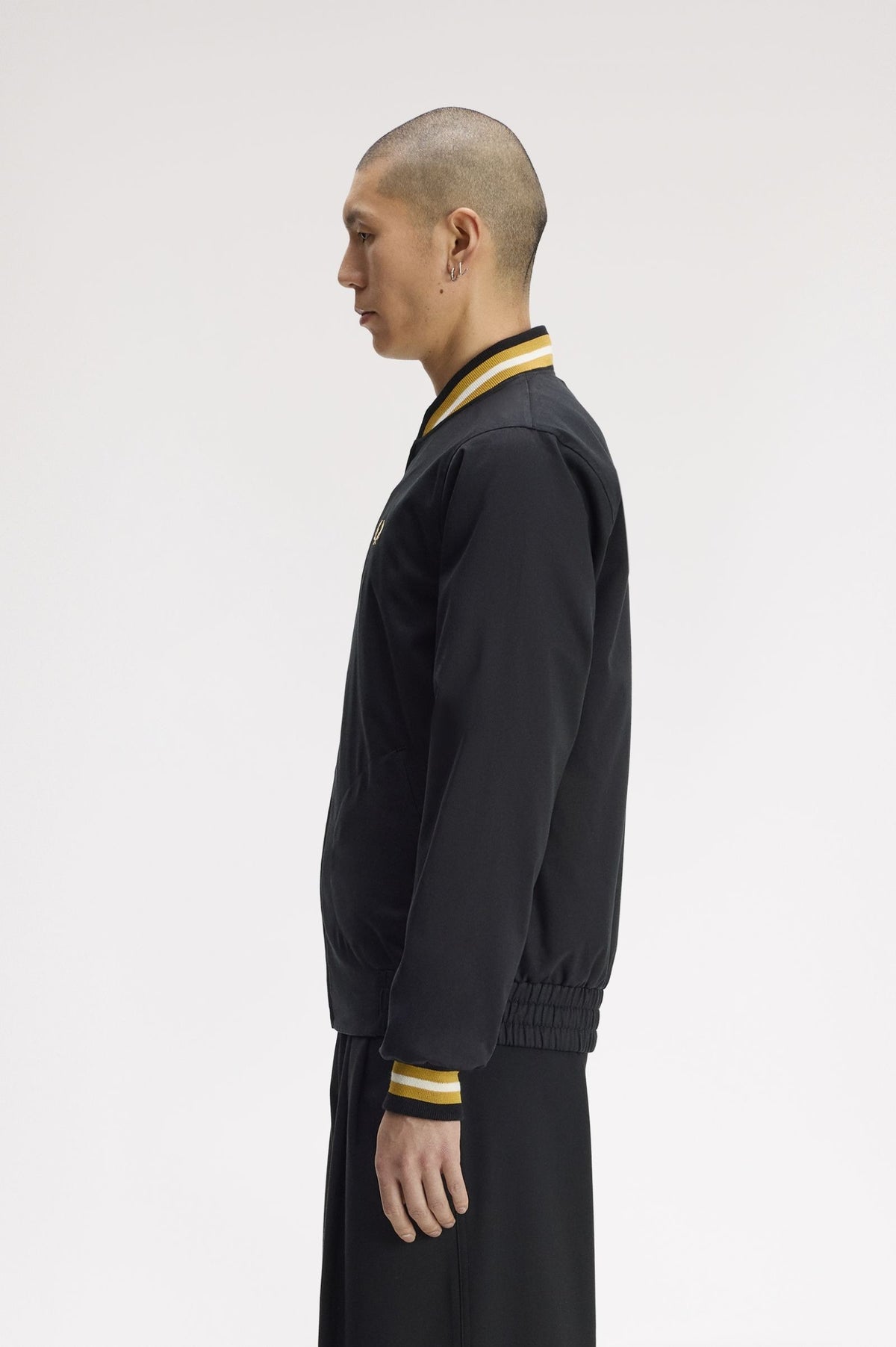 J1331 Twill Tennis Bomber Jacket (Black)