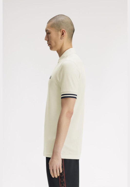 M3387 Bold Tipped Polo Shirt (Ecru)