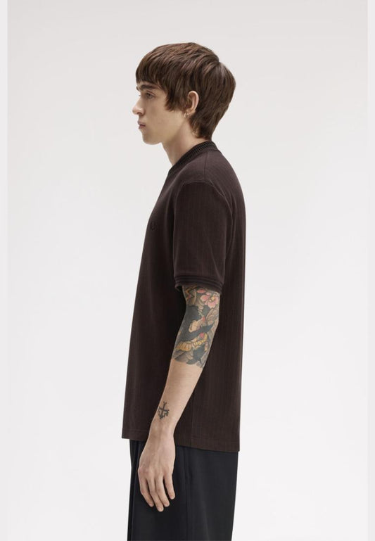 M8679 Ribbed Jersey T-Shirt (Rich Brown)
