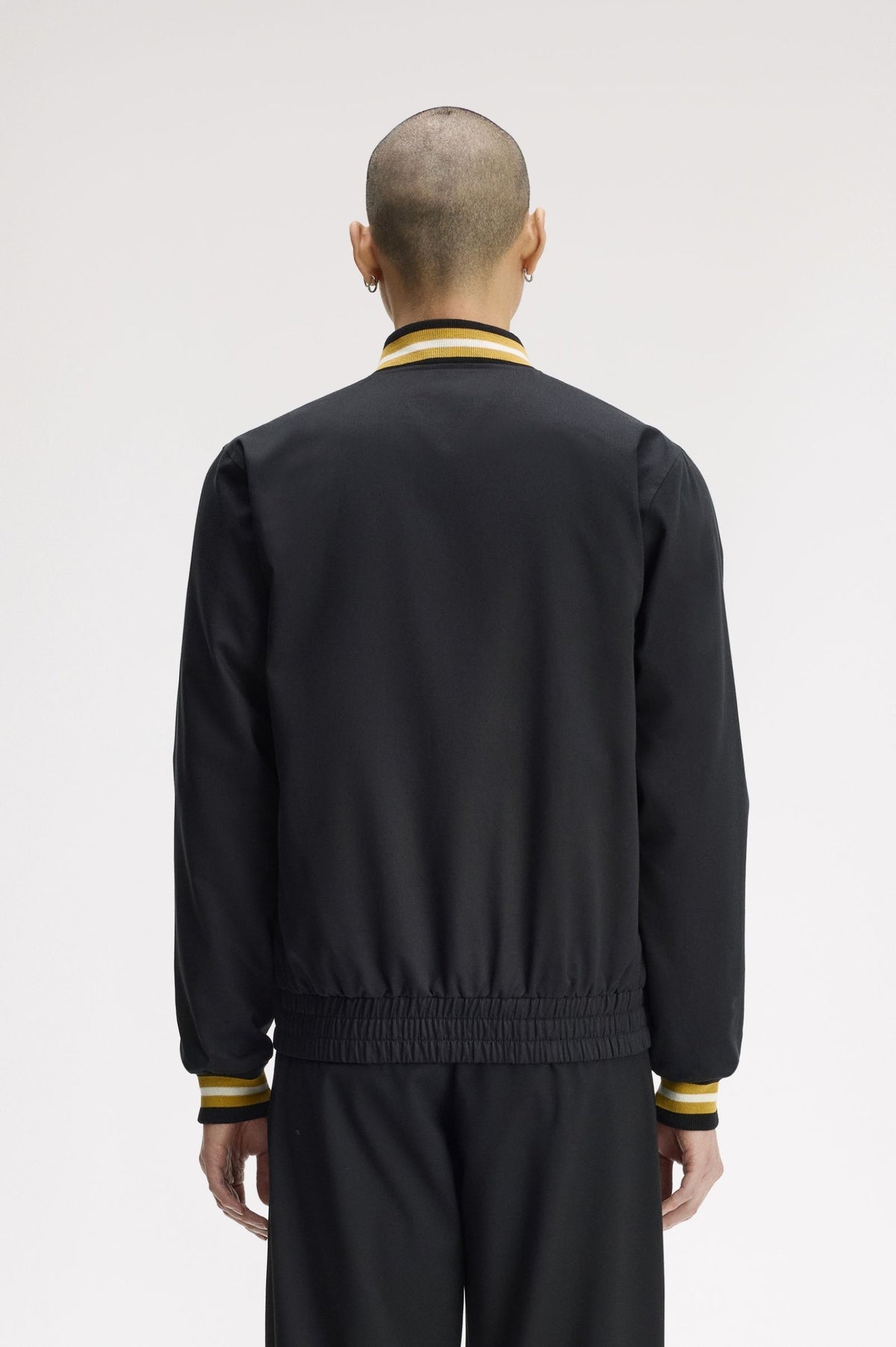 J1331 Twill Tennis Bomber Jacket (Black)