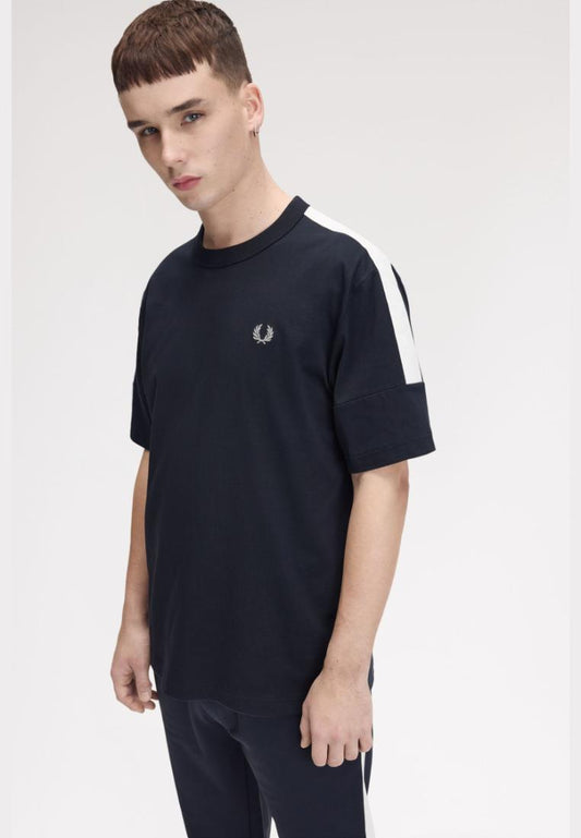 Fred Perry M3485 Printed Tape T-Shirt (Navy)